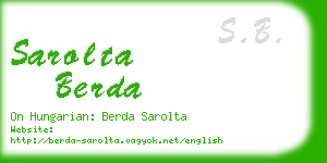 sarolta berda business card